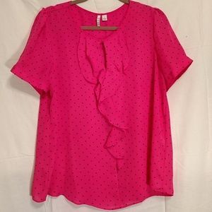 Pink woth black dots blouse